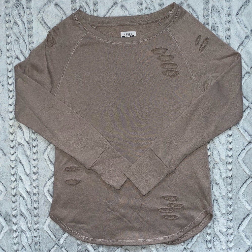 Urban Heritage Distressed Crewneck